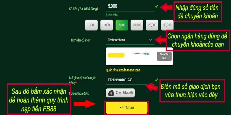 Nạp Tiền FB88 4 Có giới hạn tối thiểu, tối đa cho việc nạp tiền không?